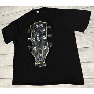 KISS Ace Frehley's Headstock Signature Guitar Men's T Shirt Size XL/2XL See Dim